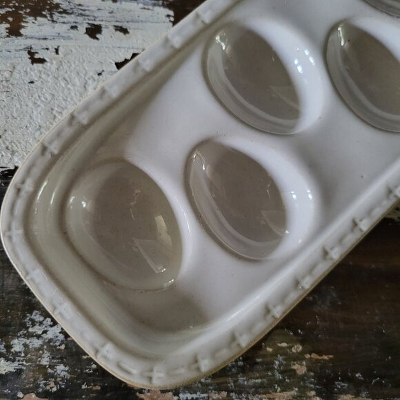 Hearth And Hand Magnolia Stoneware 12 Egg Tray, Deviled Egg Tray, Farmhouse - Picture 3 of 7
